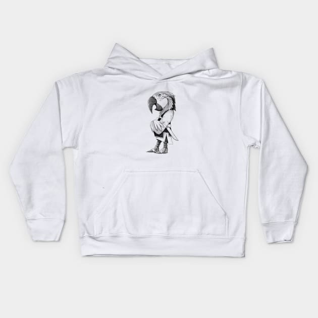 Parrot Kids Hoodie by Anton Sever